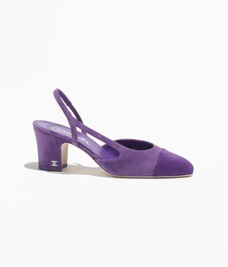 chanel purple slingback|Chanel slingback online shop.